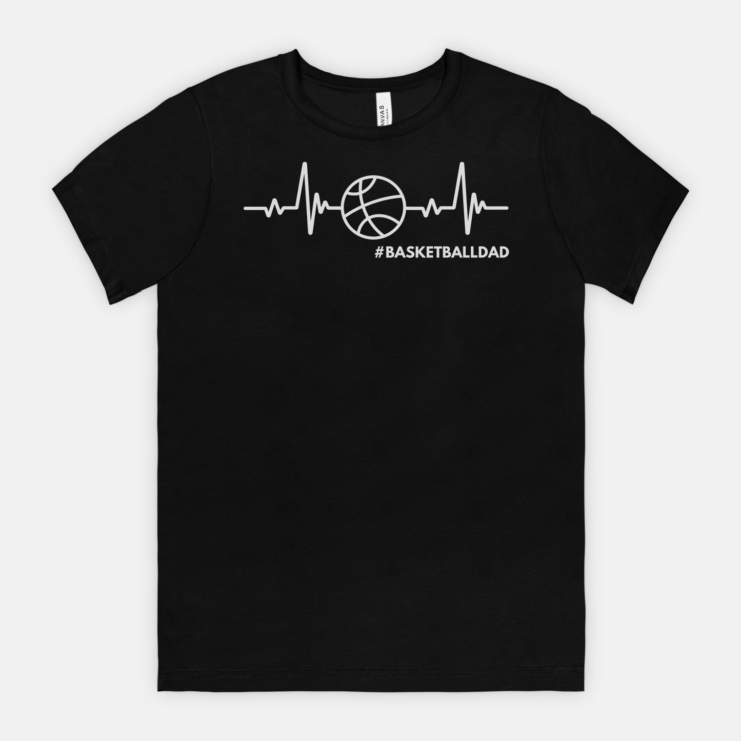 Bball Dad Heartbeat_WHT