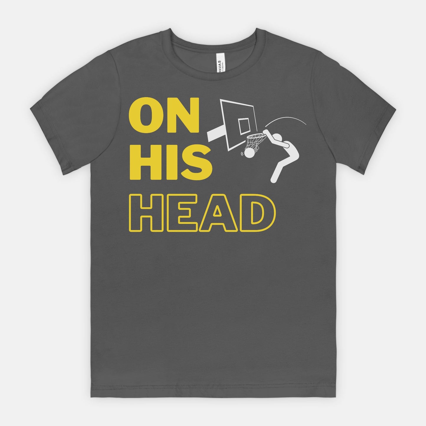 On His Head